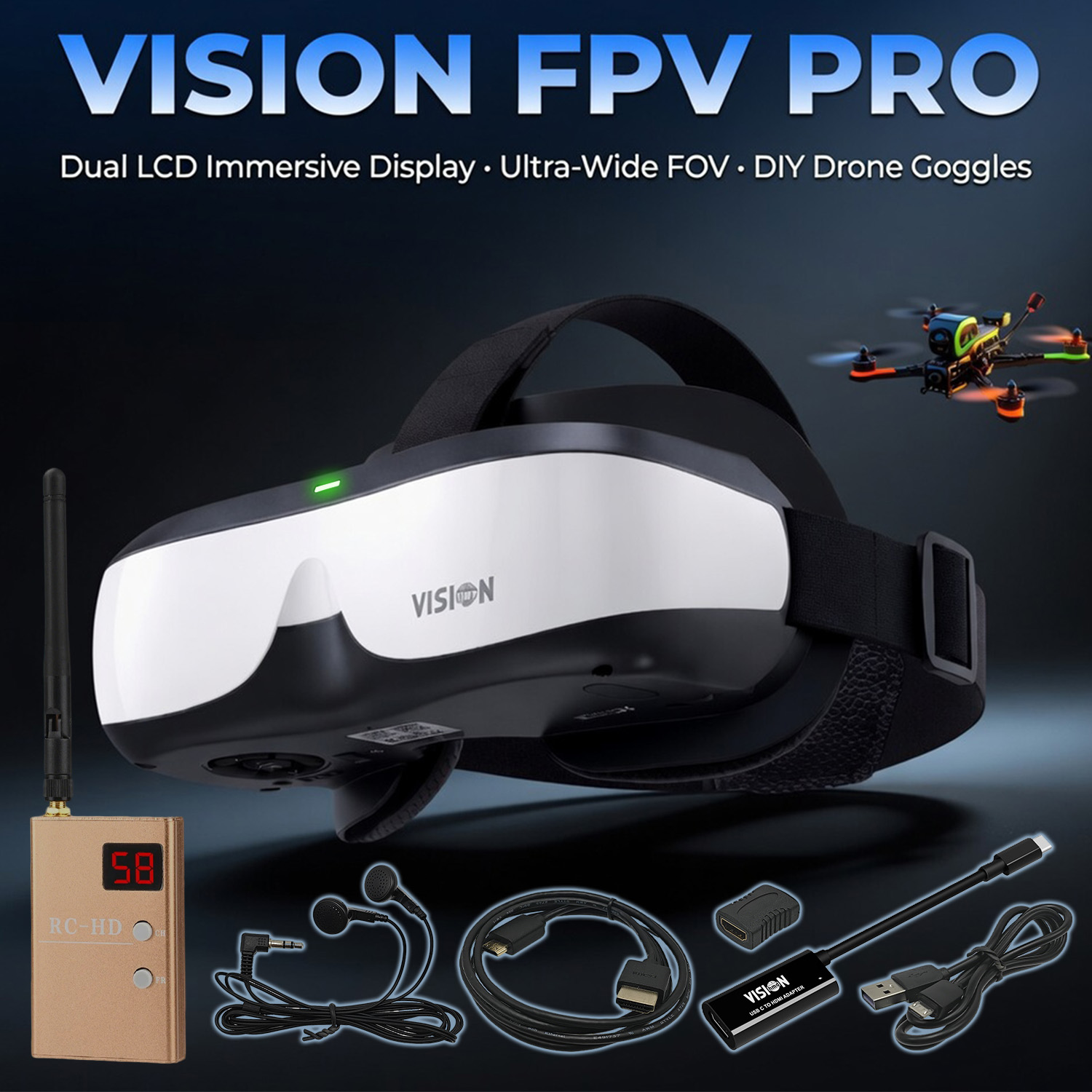Lunettes FPV, écran monté sur  - Fpv Drone Goggles avis et prix
